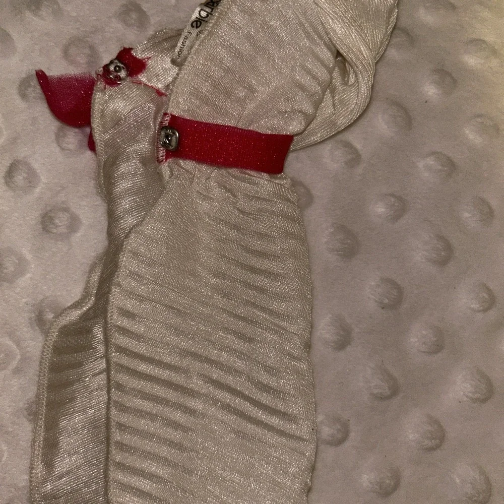 Vintage Mattel Barbie White Gown Fuchsia Bow 1984 Day to night‎ Fashion #9082